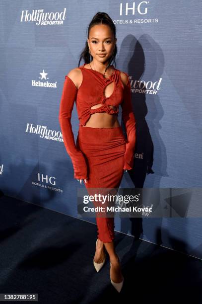 Karrueche Tran attends The Hollywood Reporter Oscar Nominees Night resented by IHG Hotels and Resorts, and sponsored by Heineken and Amazon Ads on...