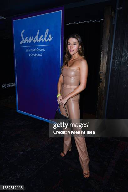 Caelynn Miller-Keyesattends a private event at the Hyde Lounge at the Crypto.com Arena hosted by Sandals Resorts for the Justin Bieber concert on...