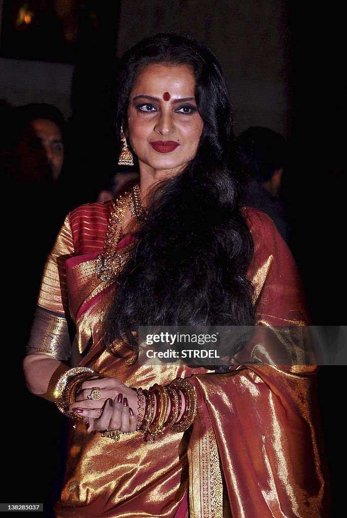 Indian Bollywood actress Rekha attends t