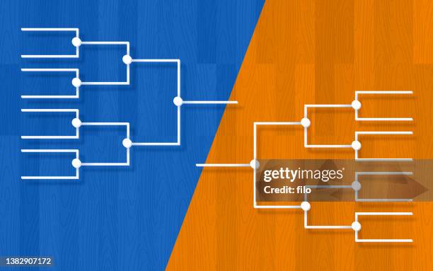 illustrazioni stock, clip art, cartoni animati e icone di tendenza di tabellone torneo basket - competizione di basket