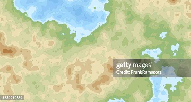 stockillustraties, clipart, cartoons en iconen met generic topographic map height lines landscape 463 - reliëfkaart