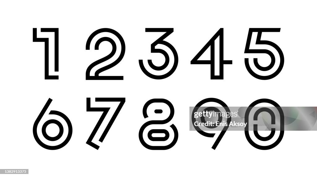 Vector Set Of Number High-Res Vector Graphic - Getty Images