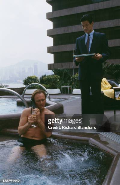 English actor Christopher Cazenove stars with James Saito in the television miniseries 'To Be The Best', set in Japan, 1992. The series was based on...