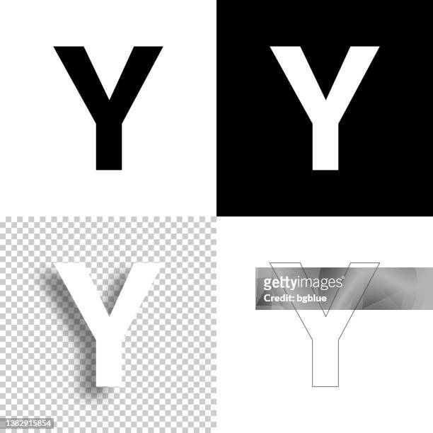 letter y. icon for design. blank, white and black backgrounds - line icon - letter y stock illustrations