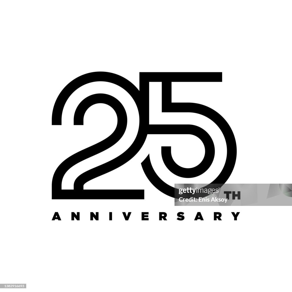 25-jähriges Jubiläum Logotype Design