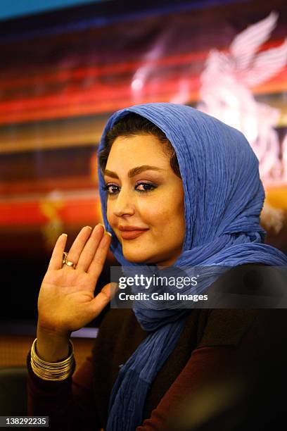 Actress Shaghayegh Farahani attends the "Without The Good Bye" press conference on Day 1 of the 30th International Fajr Film Festival on February 4,...