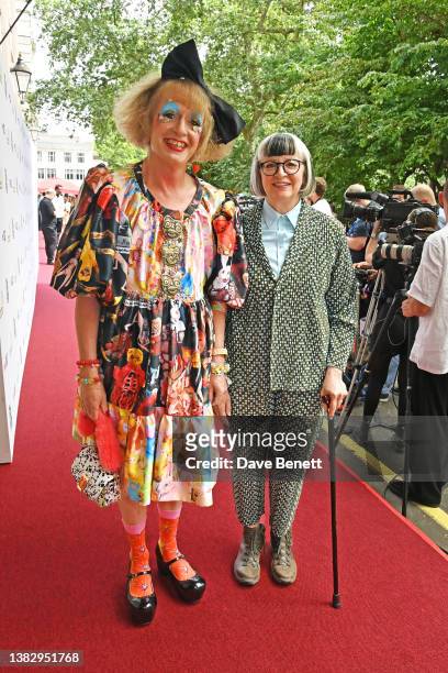 Grayson Perry and Philippa Perry attend The South Bank Sky Arts Awards 2023 at The Savoy Hotel on July 2, 2023 in London, England.