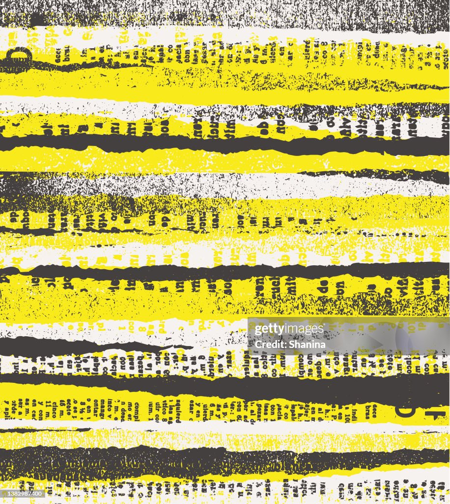 Grunge texture torn papers background - black and yellow