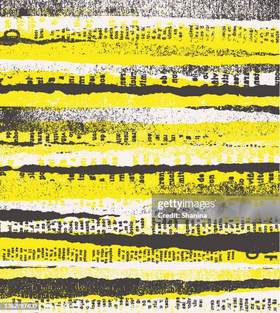 grunge texture torn papers background - black and yellow - composite image stock illustrations