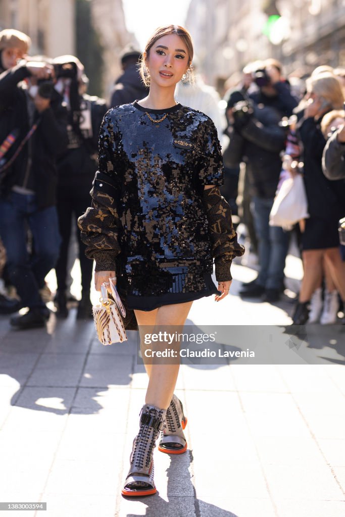 Heart Evangelista wearing a black Louis Vuitton sequins t-shirt with  News Photo - Getty Images