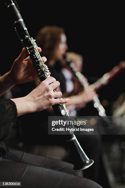 clarinet player in orchestra - 木管楽器 ストックフォトと画像