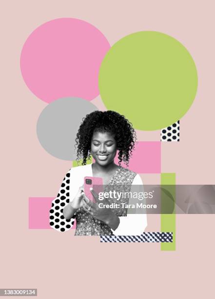 young woman using mobile phone - woman on phone isolated stock pictures, royalty-free photos & images