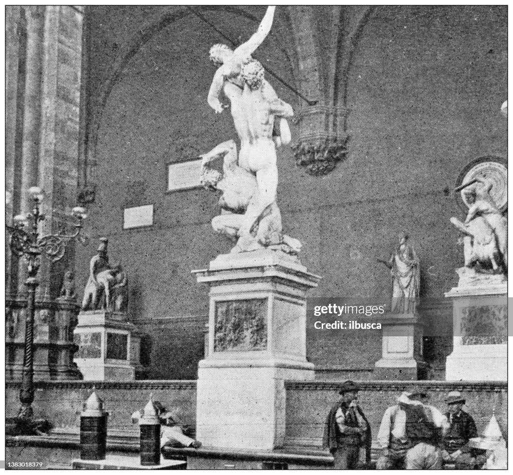 Antique travel photographs of Florence and Tuscany: Rape of the Sabine Women