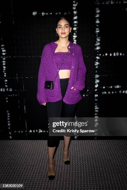 Melissa Barrera attends the Chanel Womenswear Fall/Winter 2022/2023 show as part of Paris Fashion Week on March 08, 2022 in Paris, France.