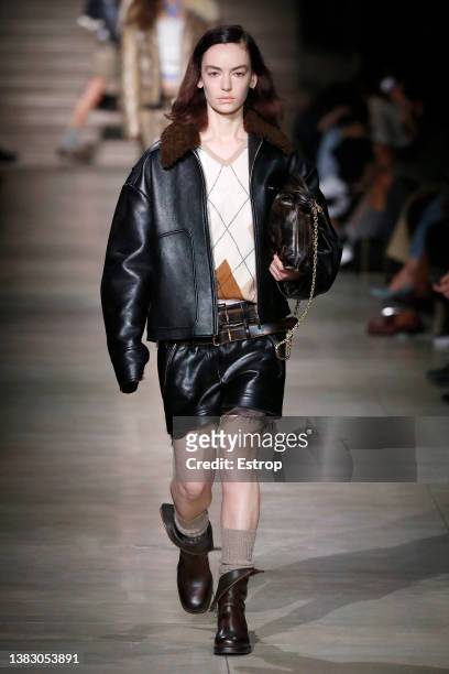 Actress Brigette Lundy-Paine during the Miu Miu Womenswear Fall/Winter 2022-2023 show as part of Paris Fashion Week on March 8, 2022 in Paris, France.