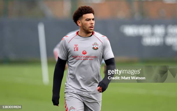 Che Adams during a Southampton FC training session at the Staplewood Campus, on March 08, 2022 in Southampton, England.