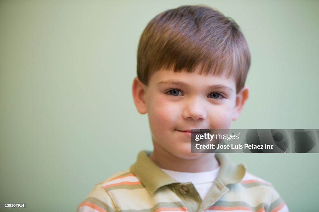 Smiling Caucasian boy