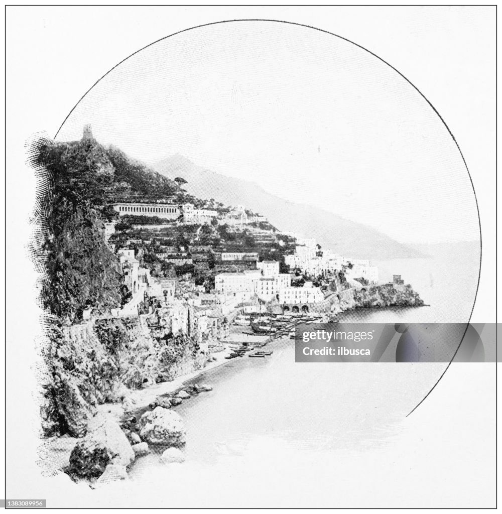 Antique travel photographs of Naples and Campania: Amalfi