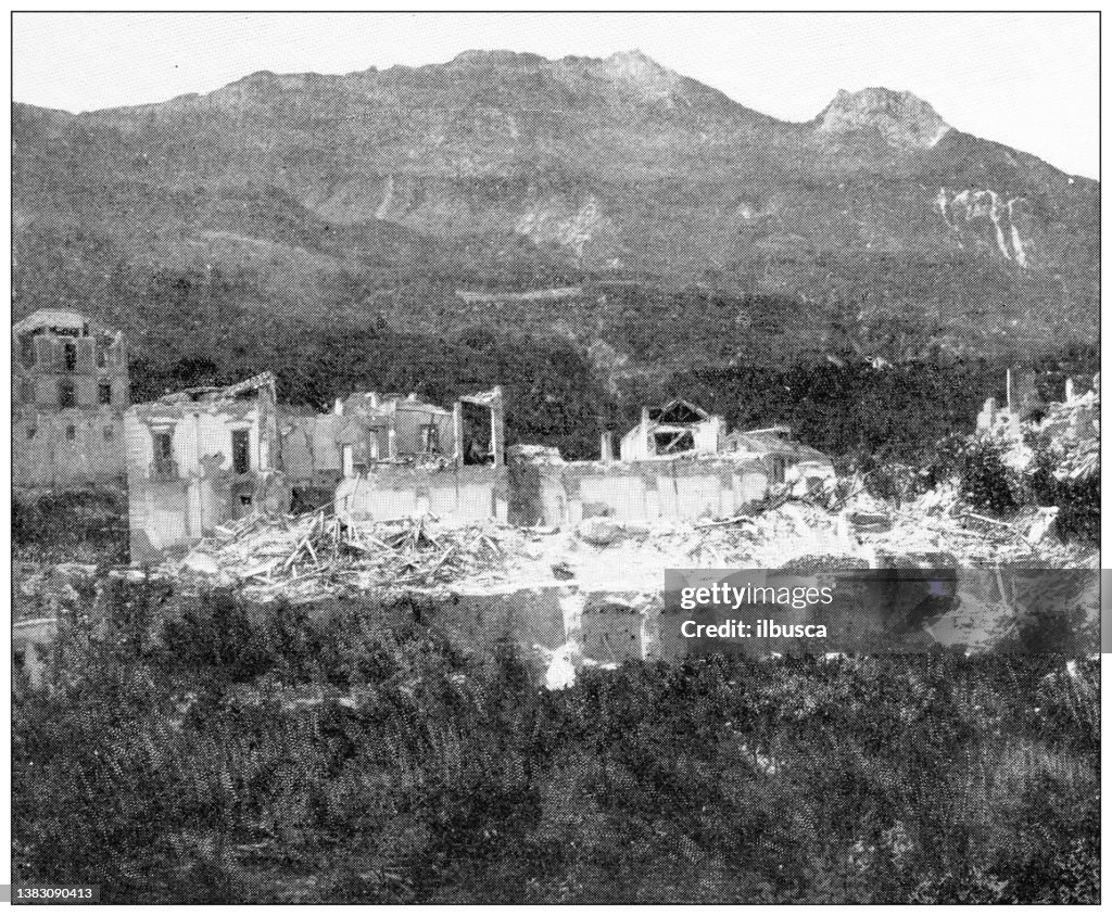 Antique travel photographs of Naples and Campania: Ischia earthquake, Casamicciola
