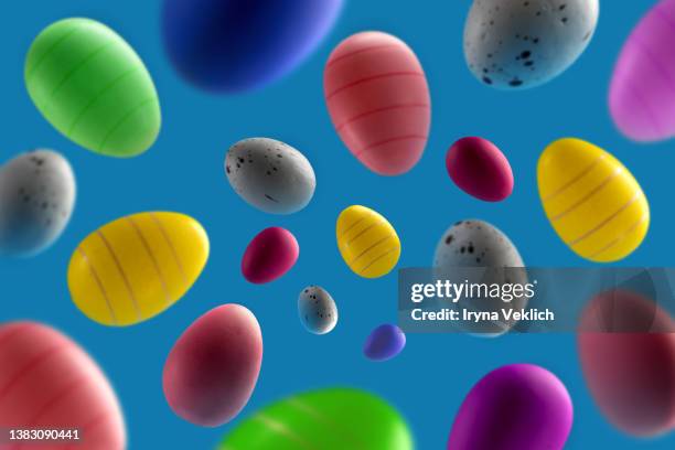 creative easter design concept. - flying egg stock pictures, royalty-free photos & images