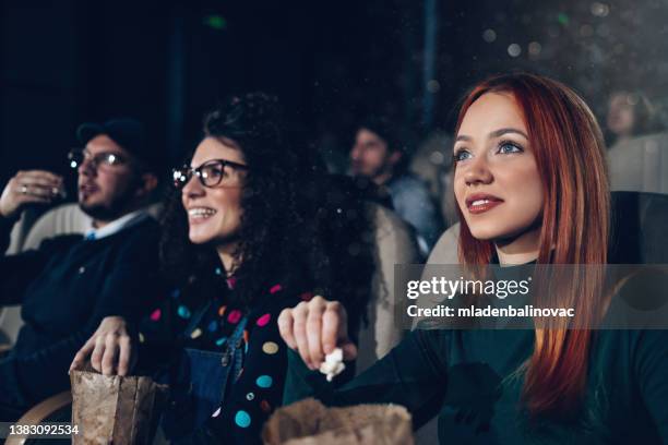 friends in the cinema - premiere event stockfoto's en -beelden