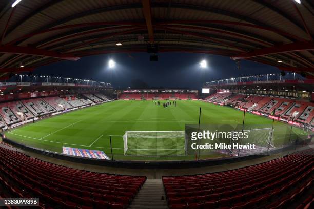 General view inside the stadium prior to the Sky Bet Championship match between AFC Bournemouth and Peterborough United at Vitality Stadium on March...