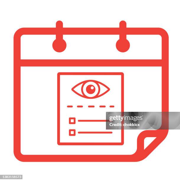 eye exam calendar date icon - glaucoma 幅插畫檔、美工圖案、卡通及圖標