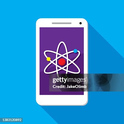 Atom Smartphone Icon Flat Atom Smartphone Icon Flat