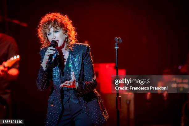 Fiorella Mannoia Performs at Teatro degli Arcimboldi on March 08, 2022 in Milan, Italy.