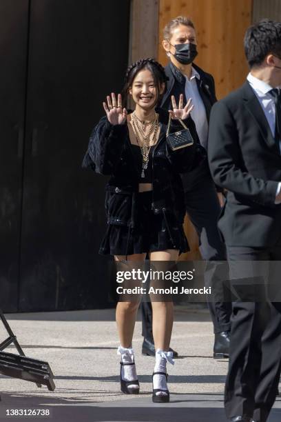 Jennie Kimattends the Chanel Womenswear Fall/Winter 2022/2023 show as part of Paris Fashion Week on March 08, 2022 in Paris, France.