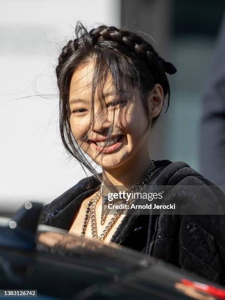 Jennie Kimattends the Chanel Womenswear Fall/Winter 2022/2023 show as part of Paris Fashion Week on March 08, 2022 in Paris, France.