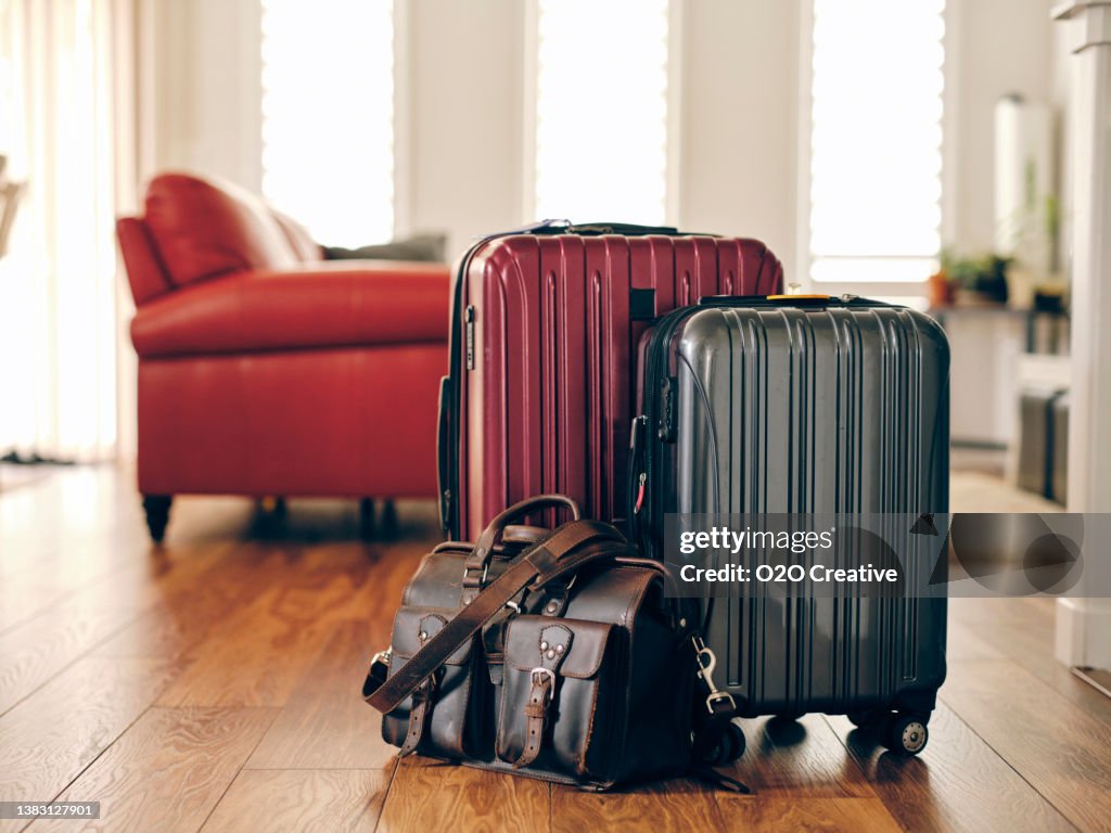 Suitcases in a Home Ready for Travel