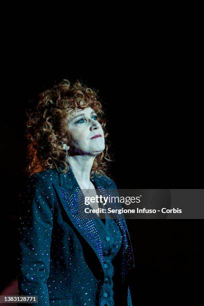 Fiorella Mannoia performs at Teatro degli Arcimboldi on March 08, 2022 in Milan, Italy.