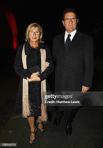 England manager Fabio Capello attend the Laureus Welcome Party as part of the Laureus World Sports Awards 2012 at the OXO Tower on February 5, 2012...