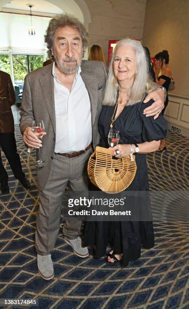 Howard Jacobson and Jenny De Yong attend The South Bank Sky Arts Awards 2023 at The Savoy Hotel on July 2, 2023 in London, England.