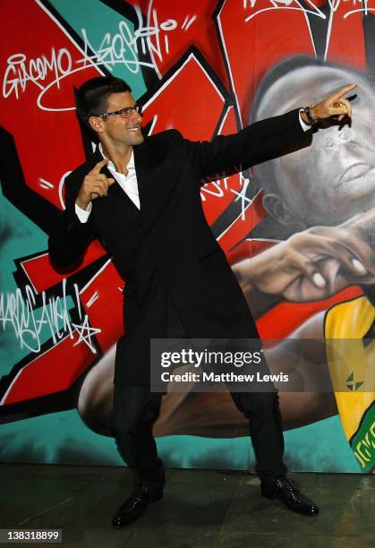 Tennis player Novak Djokovic attends the Laureus Welcome Party as part of the Laureus World Sports Awards 2012 at the OXO Tower on February 5, 2012...