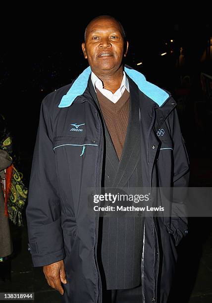 Academy member Kip Keino attends the Laureus Welcome Party as part of the Laureus World Sports Awards 2012 at the OXO Tower on February 5, 2012 in...