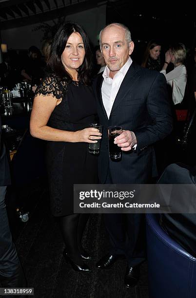 Academy Ambassador Barry McGuigan and guest attend the Laureus Welcome Party as part of the Laureus World Sports Awards 2012 at the OXO Tower on...