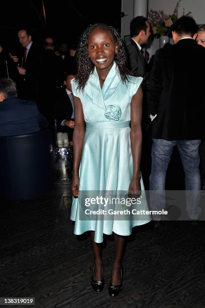 Runner Vivian Cheruiyot attends the Laureus Welcome Party as part of the Laureus World Sports Awards 2012 at the OXO Tower on February 5, 2012 in...