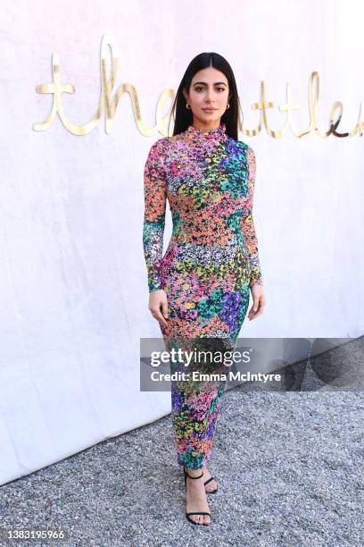 Emeraude Toubia attends The Little Market's International Women's Day Celebration 2022 on March 08, 2022 in Los Angeles, California.