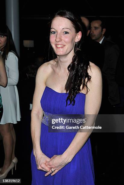 Trampolinist Kat Driscoll attends the Laureus Welcome Party as part of the Laureus World Sports Awards 2012 at the OXO Tower on February 5, 2012 in...