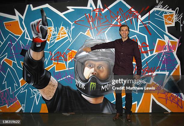 Rider Jamie Bestwick attends the Laureus Welcome Party as part of the Laureus World Sports Awards 2012 at the OXO Tower on February 5, 2012 in...