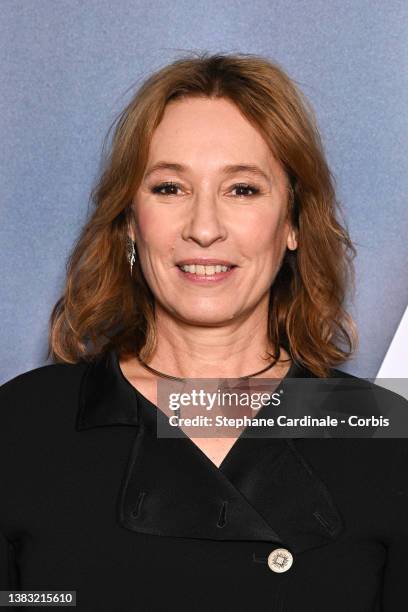 Emmanuelle Bercot attends the "Goliath" premiere at Cinema UGC Normandie on March 08, 2022 in Paris, France.