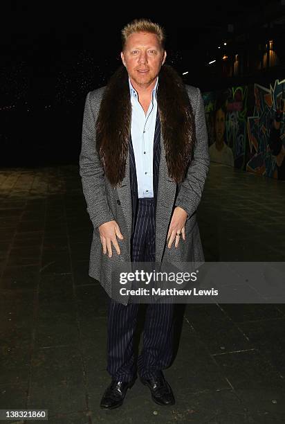 Academy member Boris Becker attends the Laureus Welcome Party as part of the Laureus World Sports Awards 2012 at the OXO Tower on February 5, 2012 in...