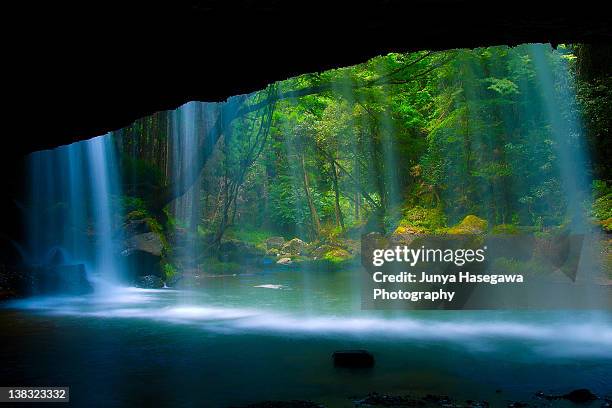 water veil - yamagata prefecture foto e immagini stock