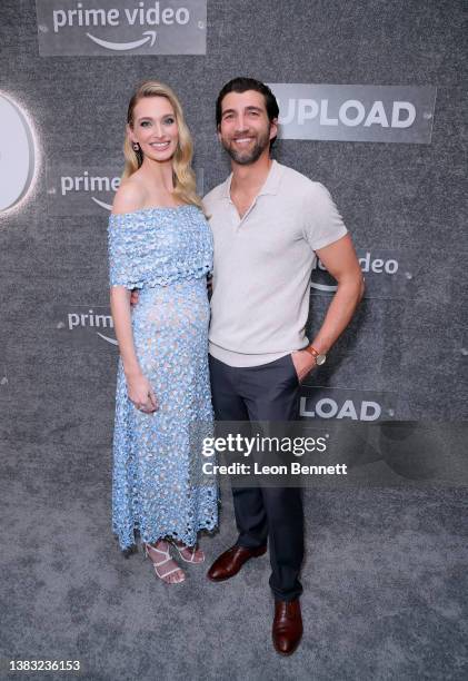 Allegra Edwards and Clayton Snyder attend Amazon Prime Video's "Upload" Season 2 premiere at The West Hollywood EDITION on March 08, 2022 in West...