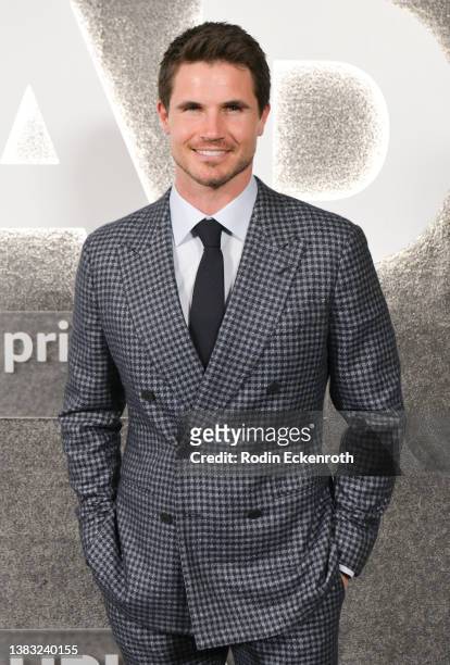 Robbie Amell attends Amazon Prime Video's "Upload" Season 2 premiere on March 08, 2022 in West Hollywood, California.