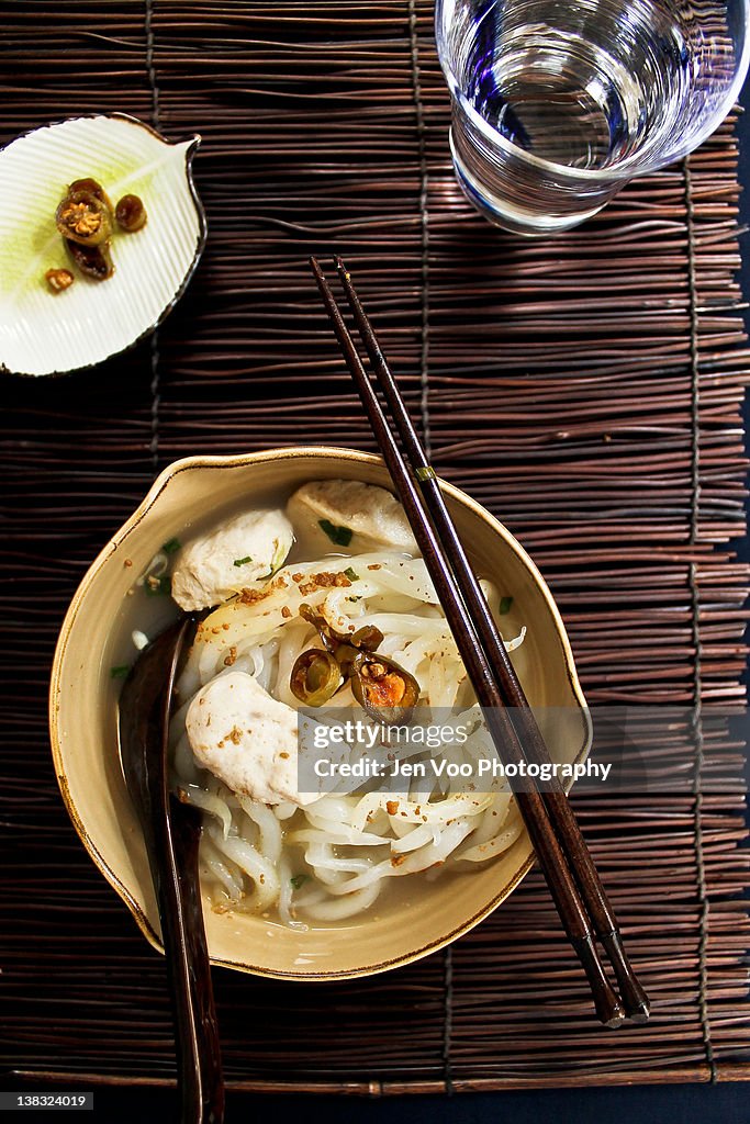 Malaysian pork soup noodles