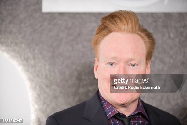 Conan O'Brien attends Amazon Prime Video's "Upload" Season 2 premiere on March 08, 2022 in West Hollywood, California.