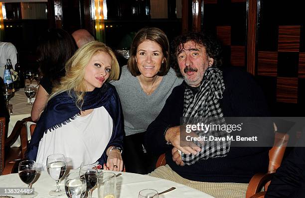 Audrey Tritto, Monika Kern and Monty Shadow attend a private Laureus Awards pre-dinner hosted by Georges Kern, CEO of IWC Schaffhausen, at Cipriani...